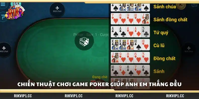 Chiến thuật chơi game Poker – Những chiến lược thắng dài hạn 3 Chiến thuật chơi game Poker duy trì tỷ lệ thắng ổn định